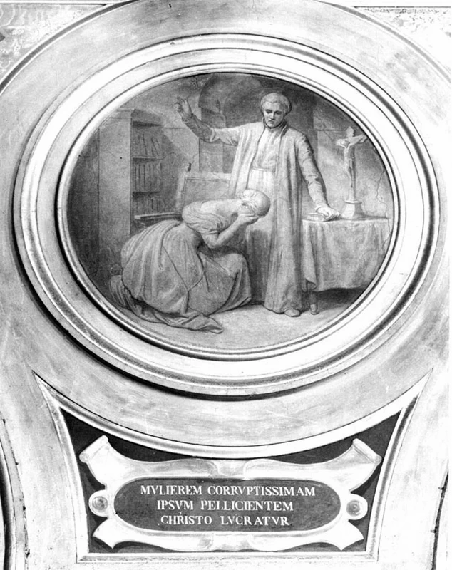 San Francesco Caracciolo e la donna corrotta - Chiesa di S. Lorenzo in Lucina, Roma
